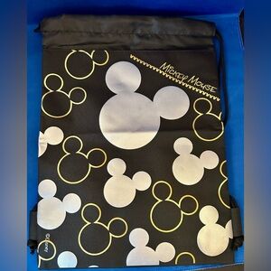 NEW!!! Disney Mickey Mouse Drawstring Backpack Draw String Bag Backpack